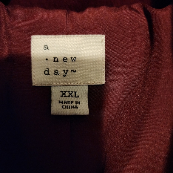A new day Faux Fur Jacket in burgundy wine, size XXL - Picture 2 of 3
